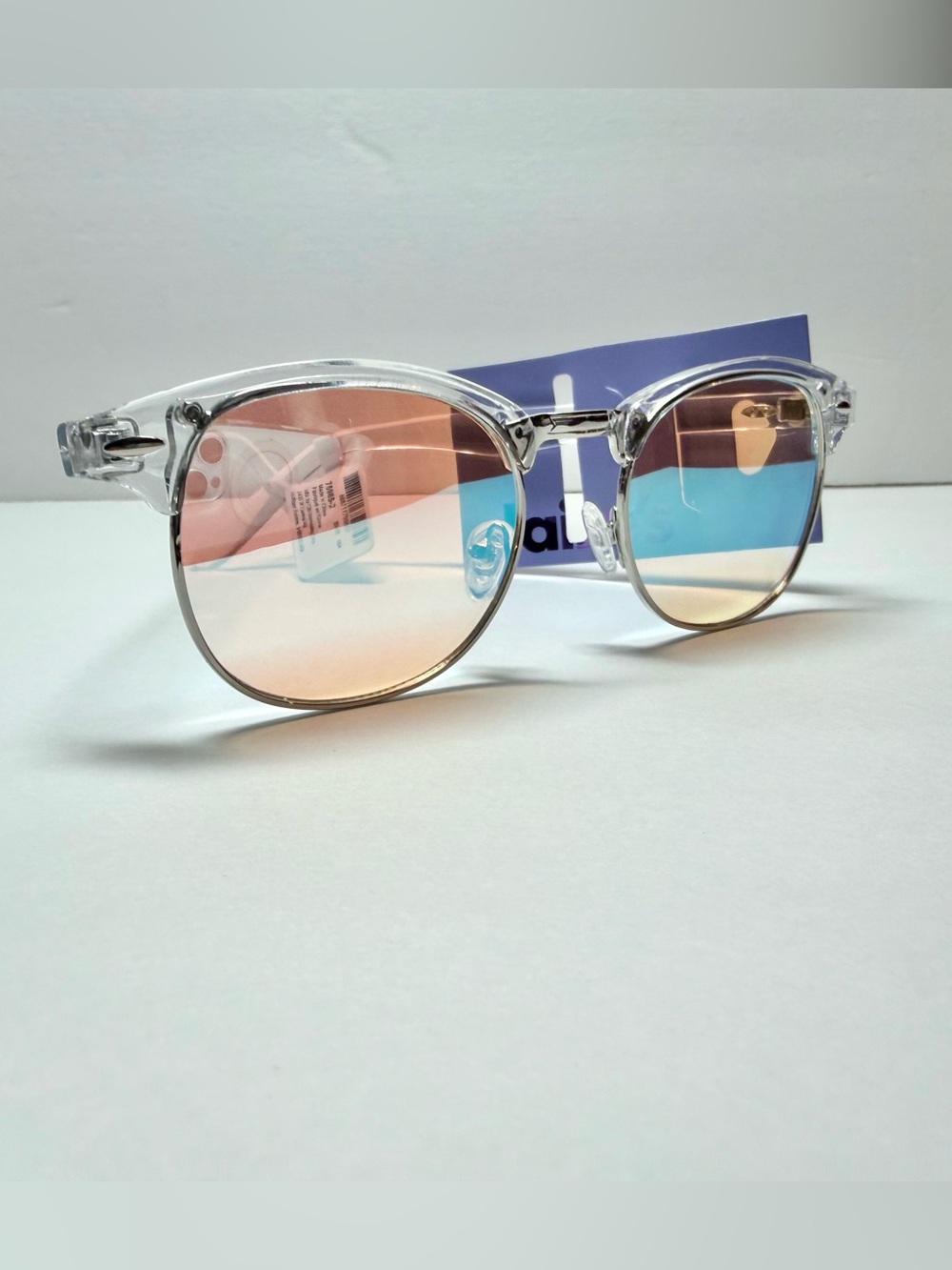 Clear Frame Sunglasses with Creamy Gradient Lenses